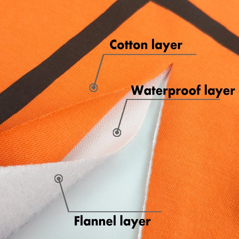 zebrum Waterproof Baby Boy Sports Bibs,Triple Layer-Cotton Front,Plastic Liner,Polyester Fleece Back,Highly Absorbent Drooling Burp Cloths for Boys Girls(5bibs) - Image 4